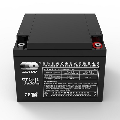 阀控密封式铅酸蓄电池12V24AH前俯视照片