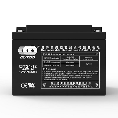 阀控密封式铅酸蓄电池12V24AH正视照片