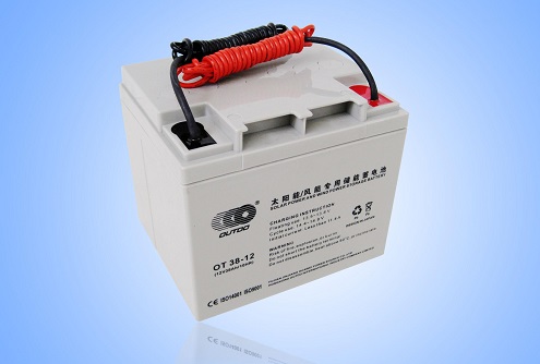 引线式太阳能专用胶体蓄电池12V38AH/OT38-12