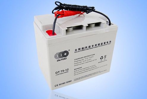 引线式太阳能专用胶体蓄电池12V75AH/OT75-12